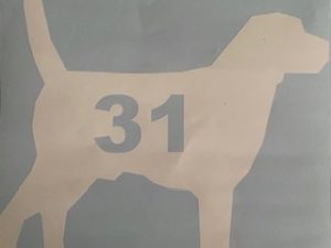 Containersticker Grote hond