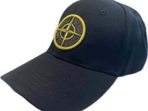 Stone Island cap zwart met gekleurd logo