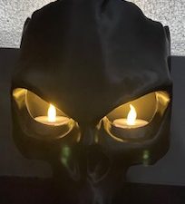 Doodskop voor aan de wand met verlichting