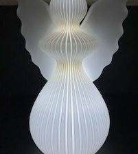 Engel modern met verlichting