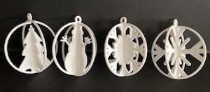 Ornament kerstbal 3D